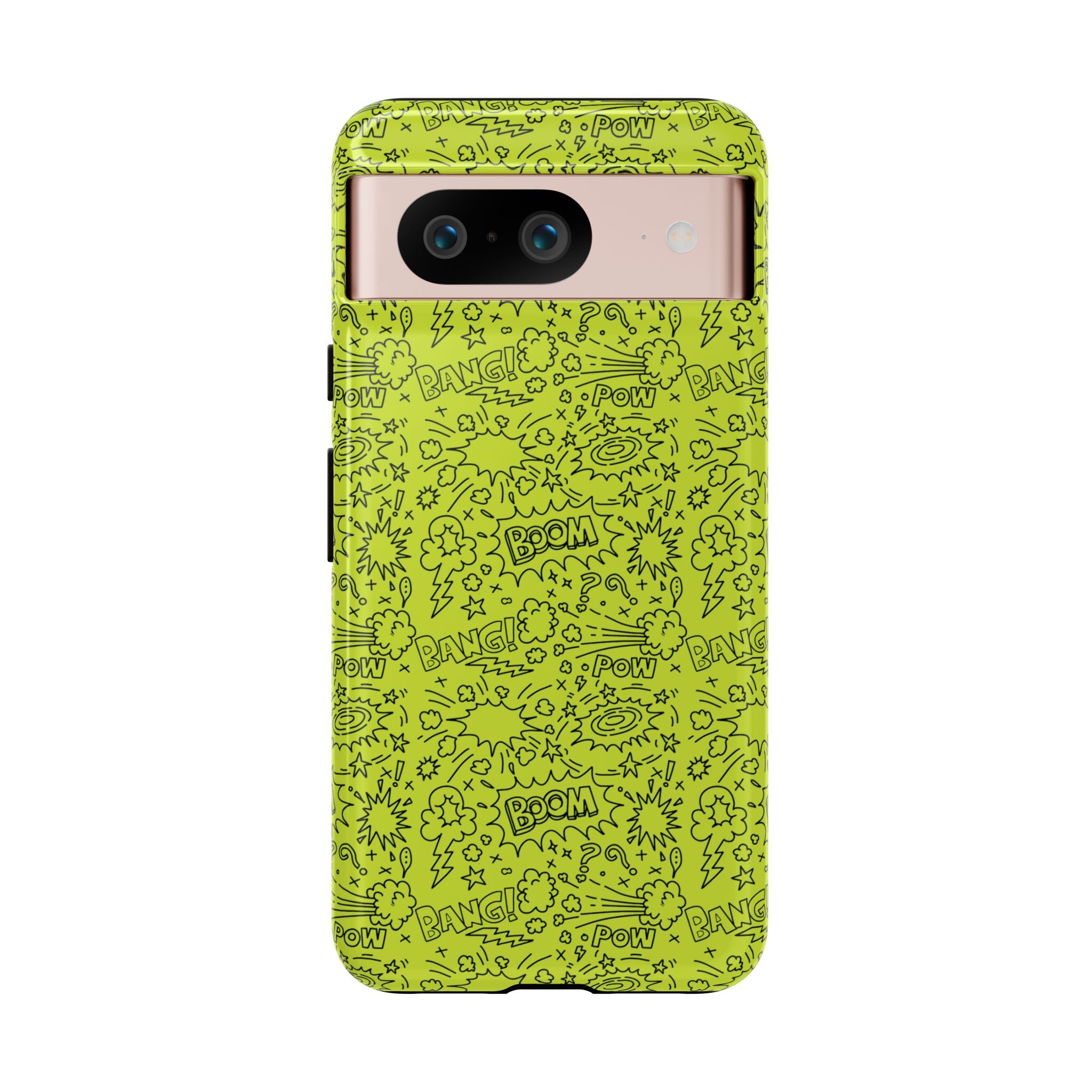 Neon Lime Wow Tough Case for iPhone, Galaxy, or Google Pixel