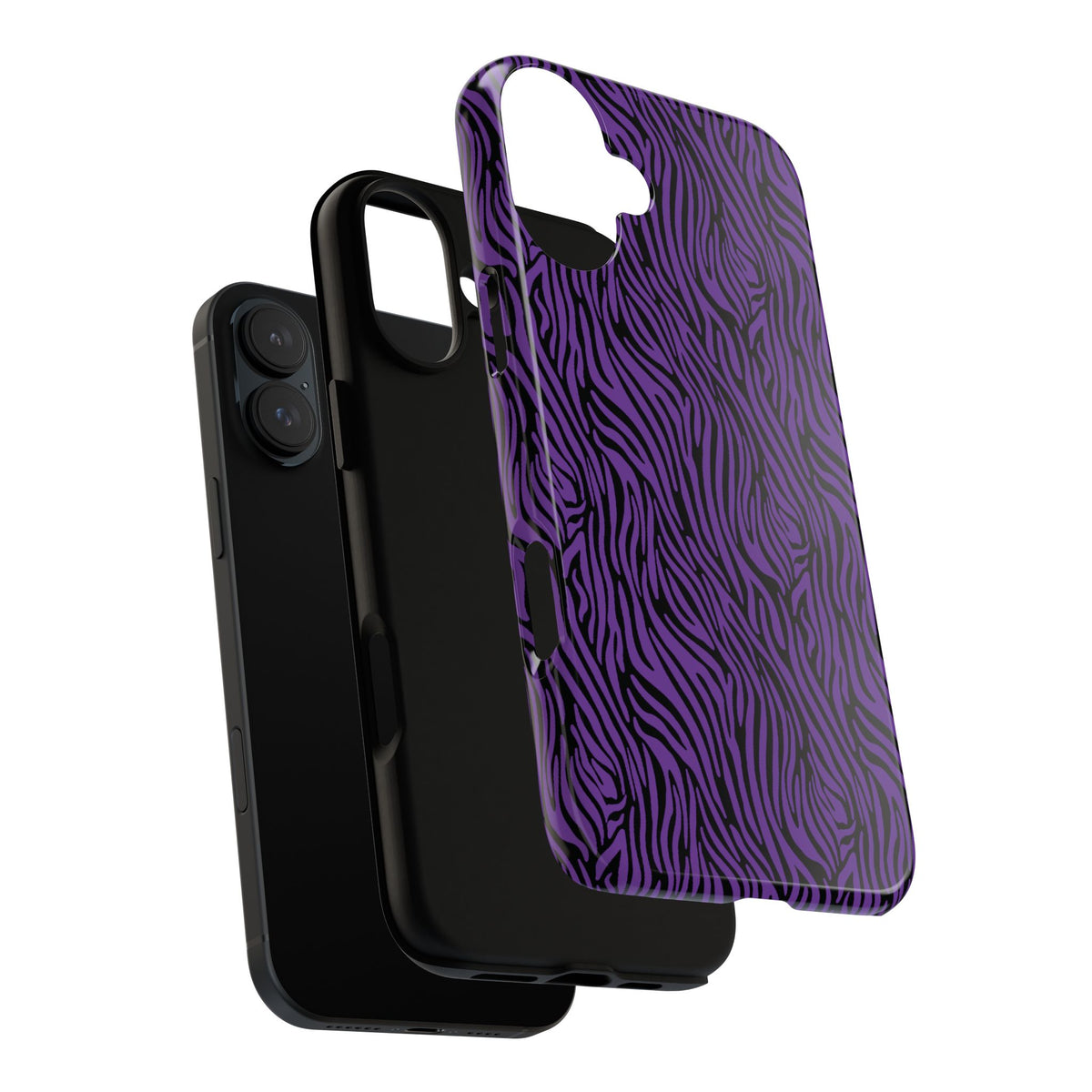 Purple Zebra Tough Phone Case for iPhone, Galaxy, or Google Pixel