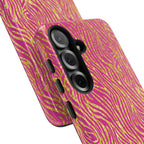 Pink Gold Zebra Print Tough Case for iPhone, Galaxy, or Google Pixel