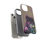 Purple Neon Lime Leopard Kz Tough Case for iPhone, Galaxy, or Google Pixel