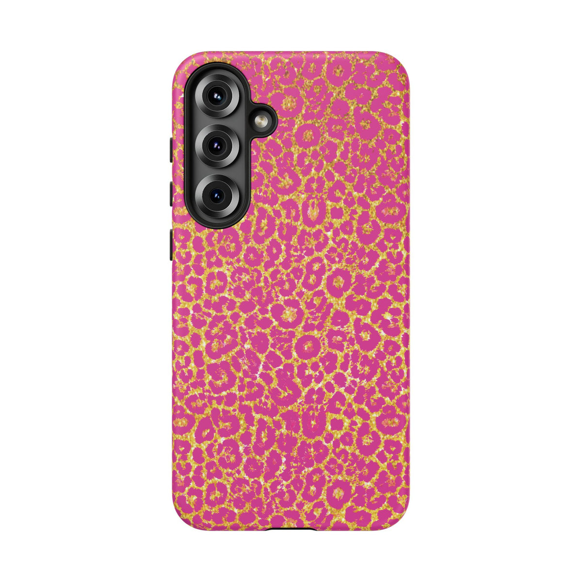 Pink Gold Leopard Tough Case for iPhone, Galaxy, or Google Pixel