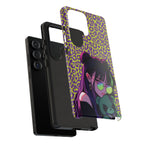 Purple Neon Lime Leopard Kz Tough Case for iPhone, Galaxy, or Google Pixel
