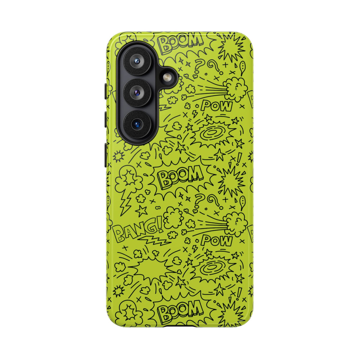 Neon Lime Wow Tough Case for iPhone, Galaxy, or Google Pixel