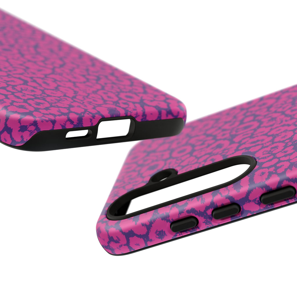 Pink Purple Leopard Tough Phone Case iPhone, Galaxy and Google Pixel