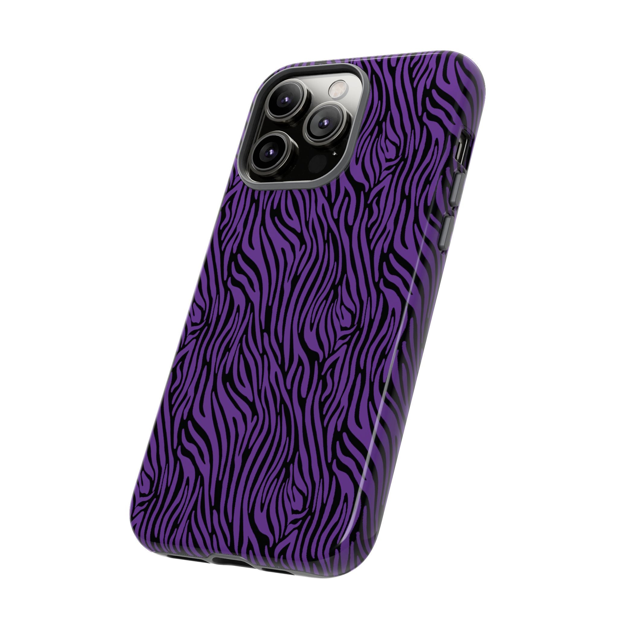 Purple Zebra Tough Phone Case for iPhone, Galaxy, or Google Pixel