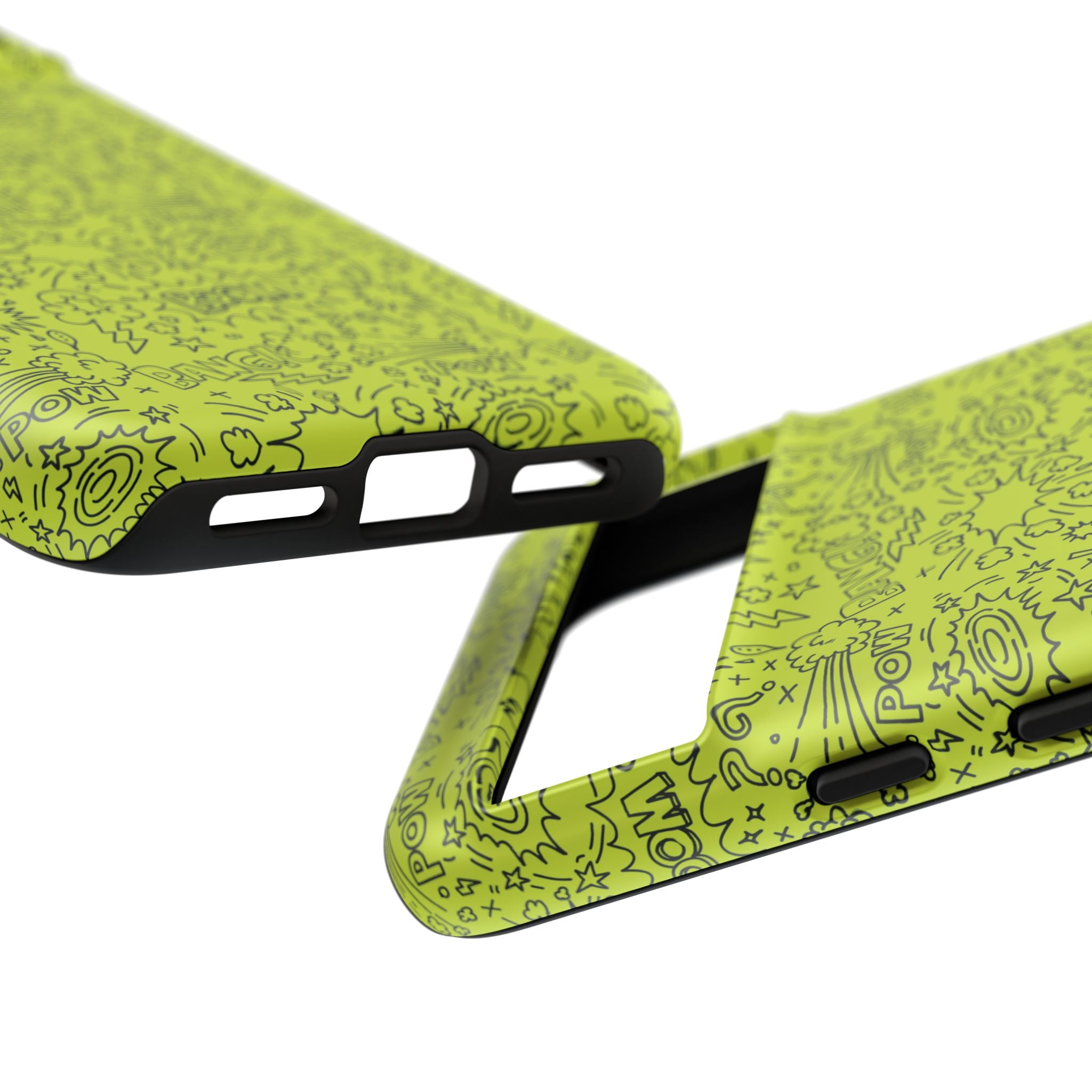 Neon Lime Wow Tough Case for iPhone, Galaxy, or Google Pixel