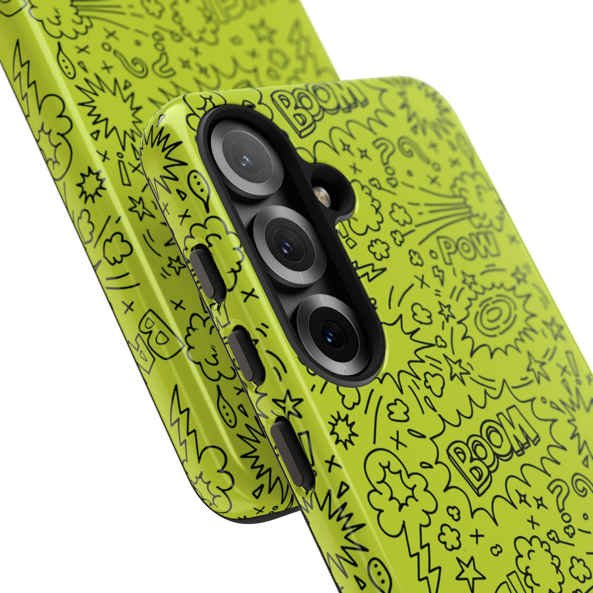 Neon Lime Wow Tough Case for iPhone, Galaxy, or Google Pixel