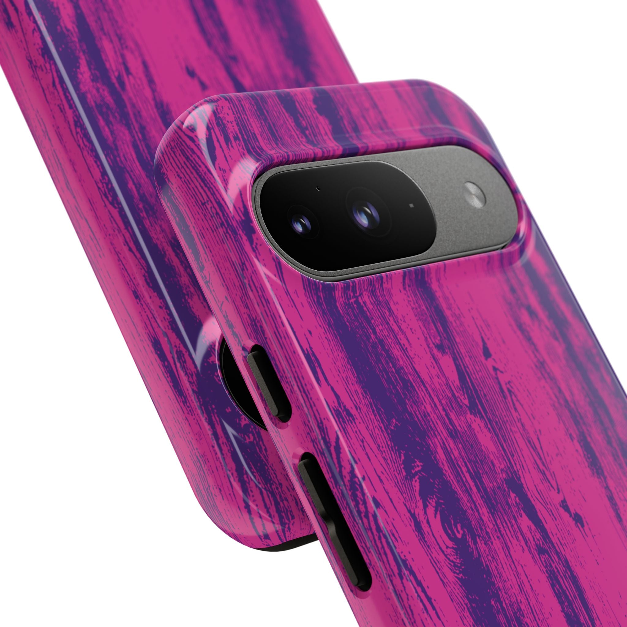 Pink Purple Wood Tough Phone Case iPhone, Galaxy, or Google Pixel