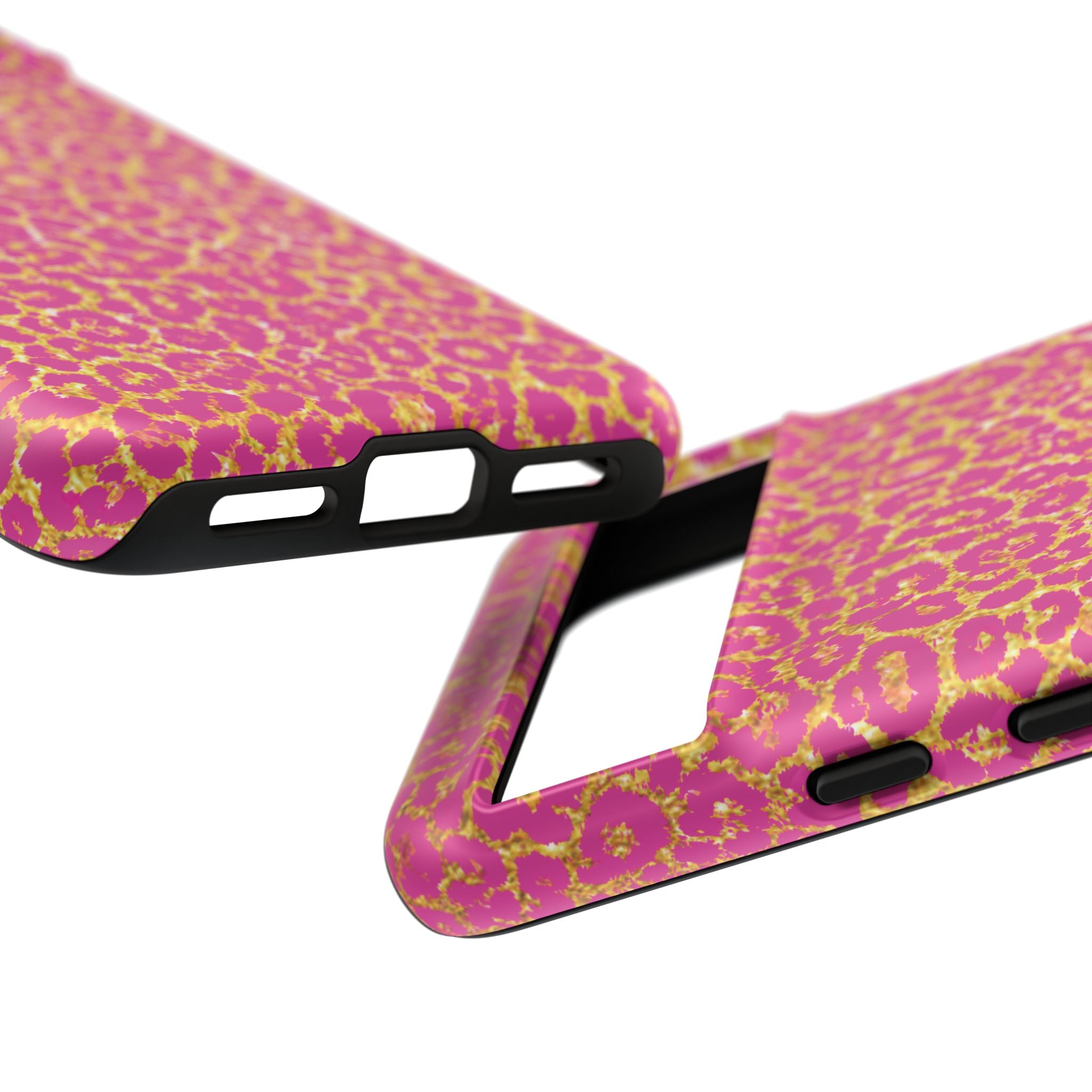 Pink Gold Leopard Tough Case for iPhone, Galaxy, or Google Pixel