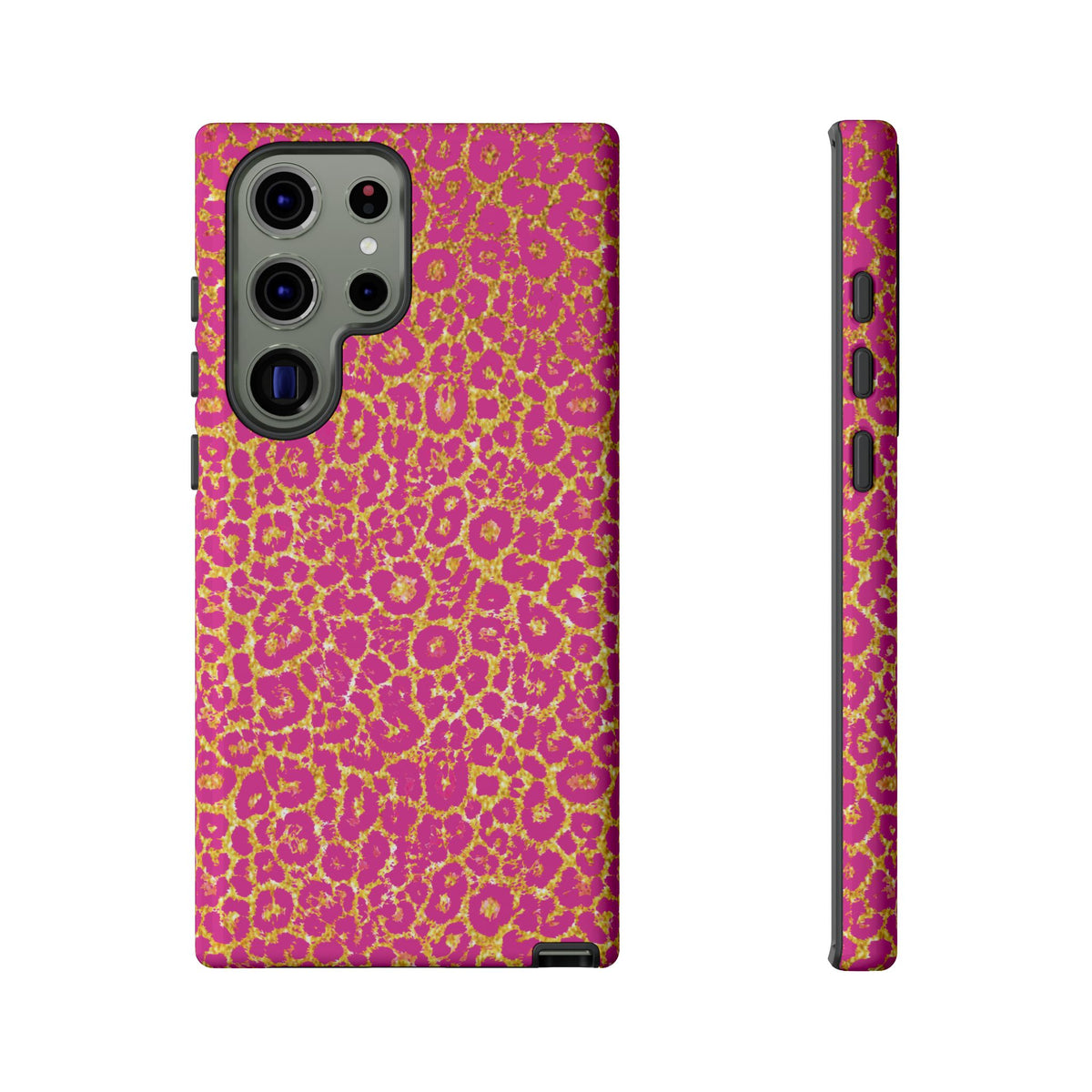 Pink Gold Leopard Tough Case for iPhone, Galaxy, or Google Pixel