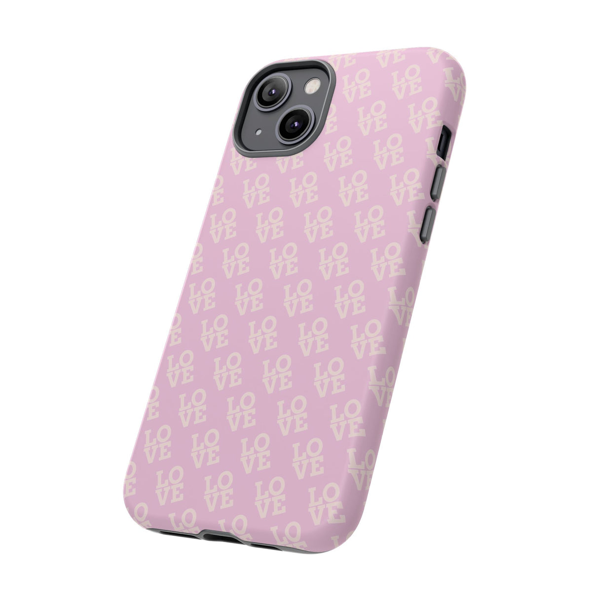 Pink 'LOVE' Pattern Tough Phone Case