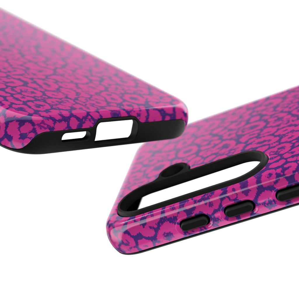 Pink Purple Leopard Tough Phone Case iPhone, Galaxy and Google Pixel
