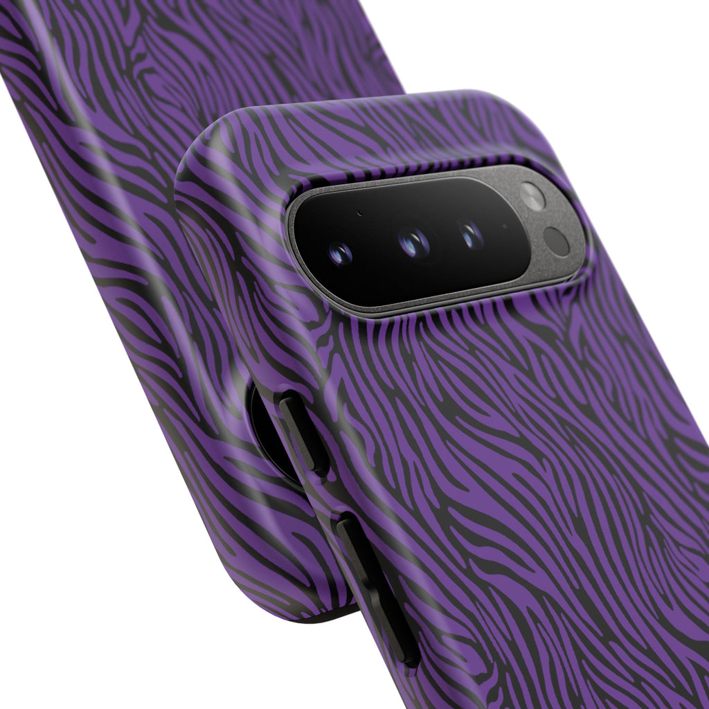 Purple Zebra Tough Phone Case for iPhone, Galaxy, or Google Pixel