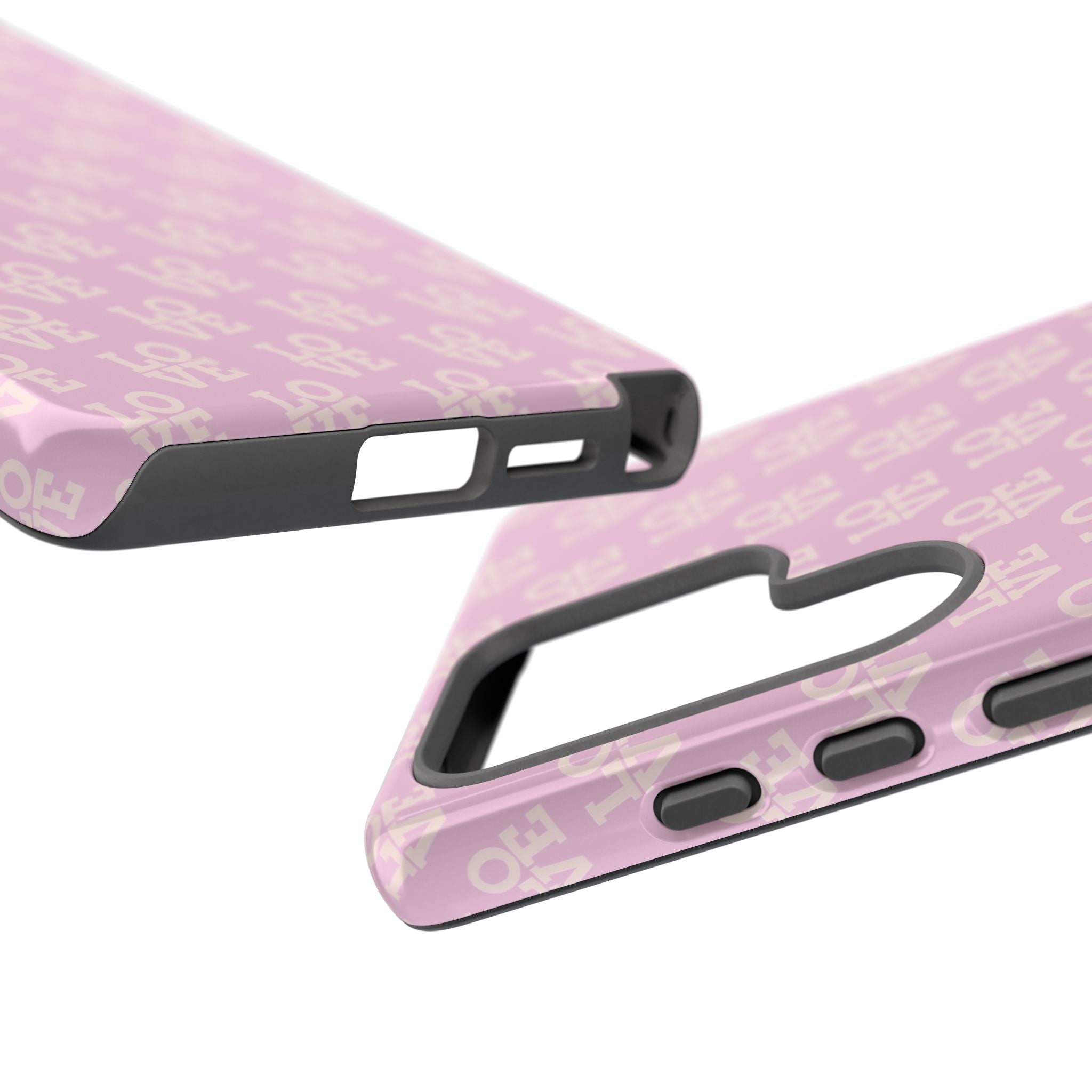 LOVE Pink Tough Phone Case for iPhone, Galaxy, or Google Pixel