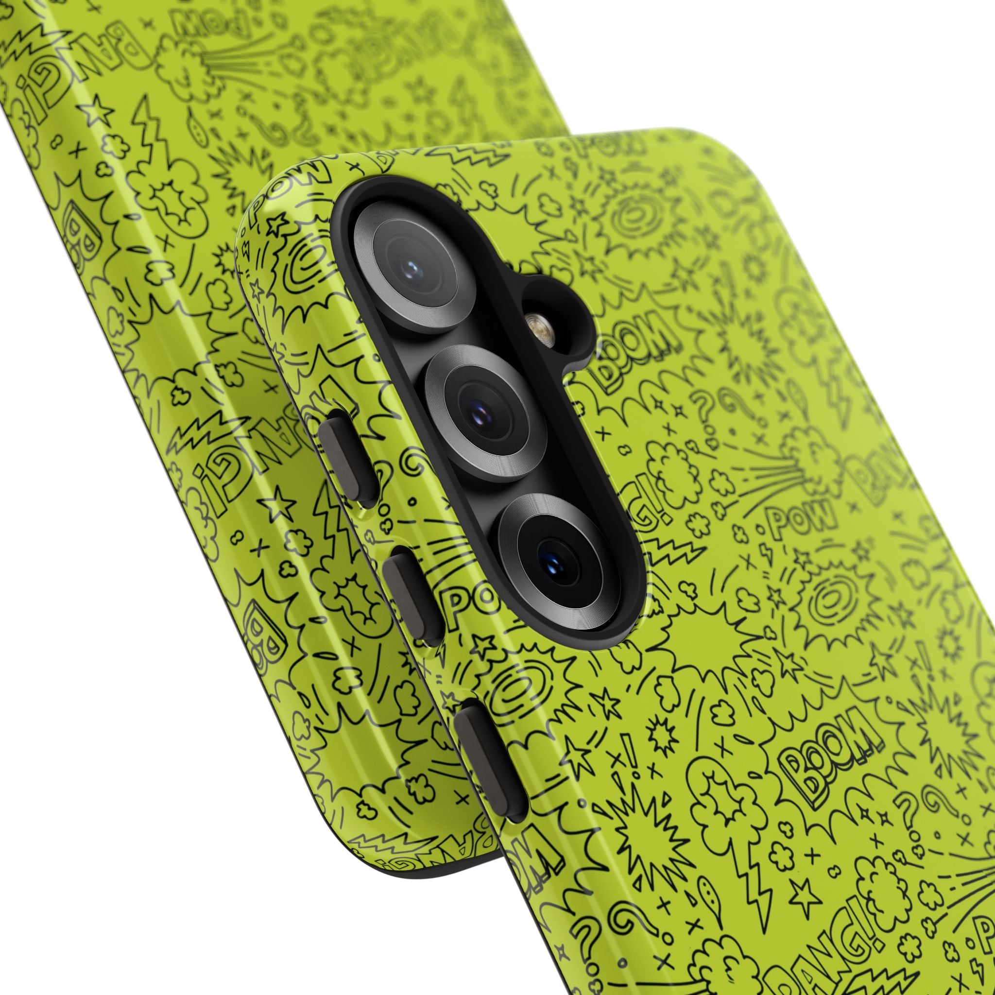 Neon Lime Wow Tough Case for iPhone, Galaxy, or Google Pixel