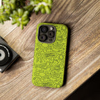 Neon Lime Wow Tough Case for iPhone, Galaxy, or Google Pixel