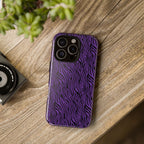 Purple Zebra Tough Phone Case for iPhone, Galaxy, or Google Pixel