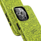 Neon Lime Wow Tough Case for iPhone, Galaxy, or Google Pixel