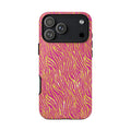 Pink Gold Zebra Print Tough Case for iPhone, Galaxy, or Google Pixel