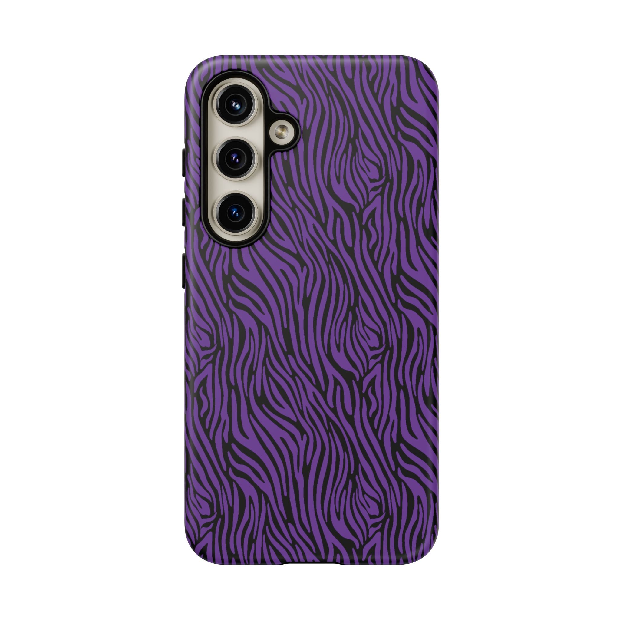 Purple Zebra Tough Phone Case for iPhone, Galaxy, or Google Pixel