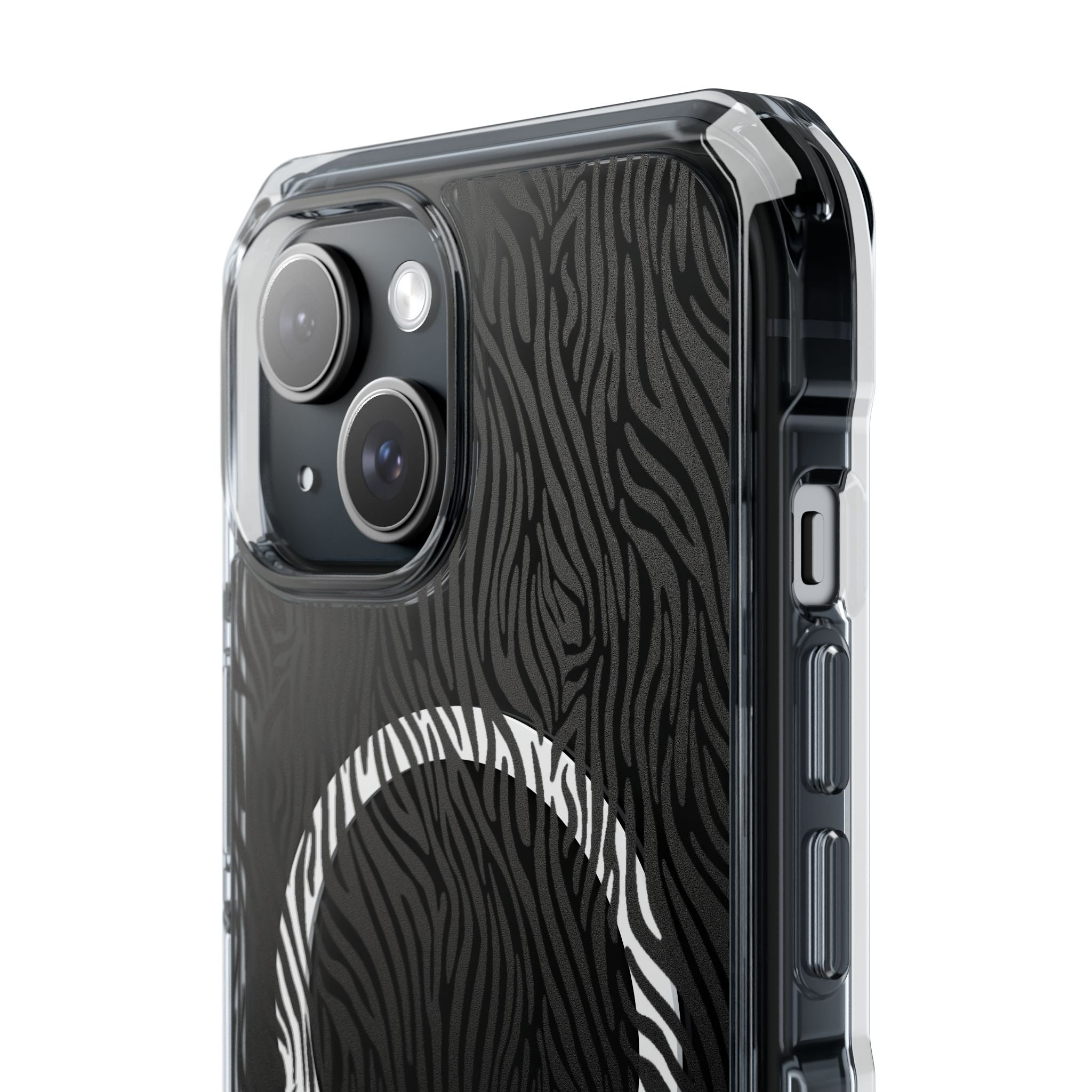 Zebra Magnetic iPhone 14, 15, 16 Series Clear Impact Cases