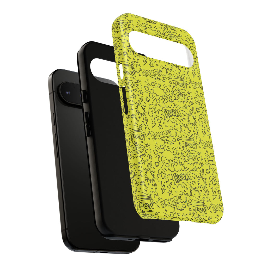Neon Yellow Wow RG Tough Phone Case for iPhone, Galaxy, or Google Pixel