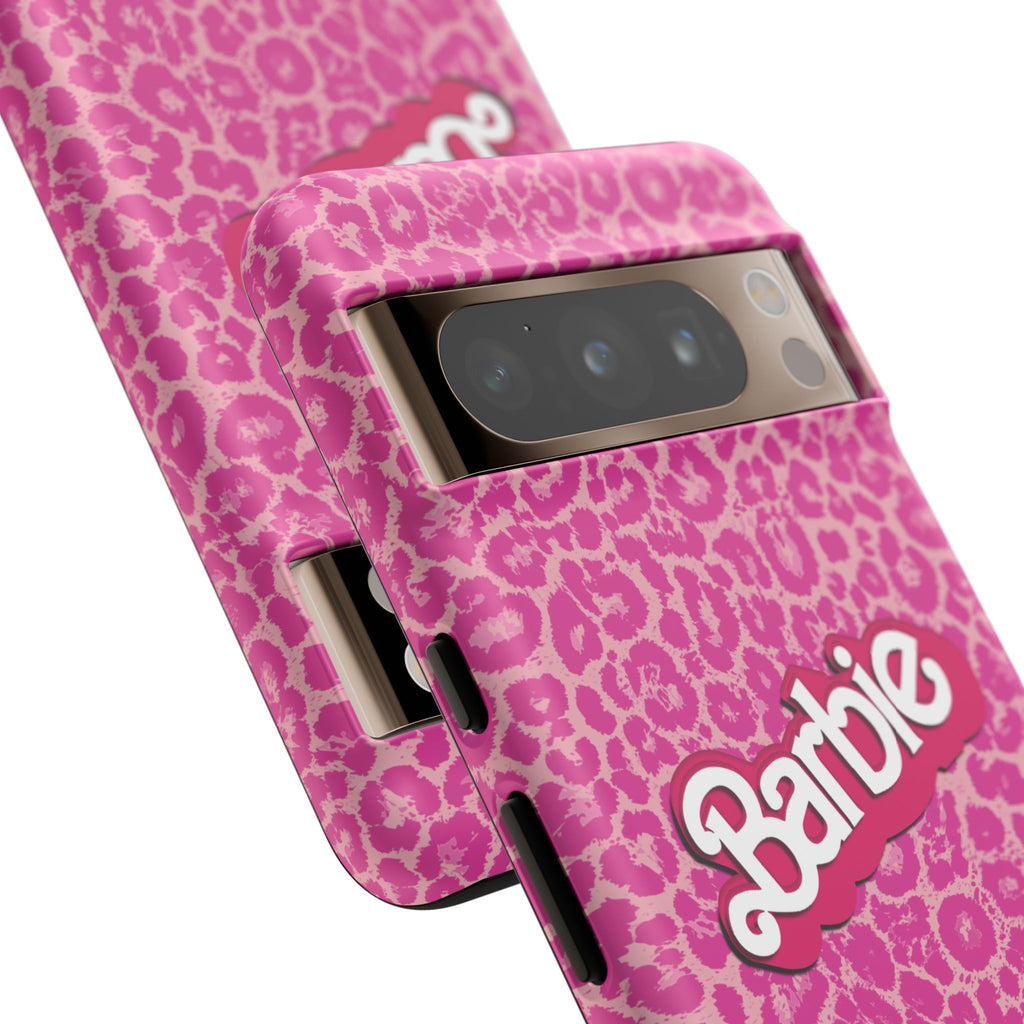 Hot Neon Pink Leopard Barb Tough Phone Case iPhone, Galaxy, or Google Pixel