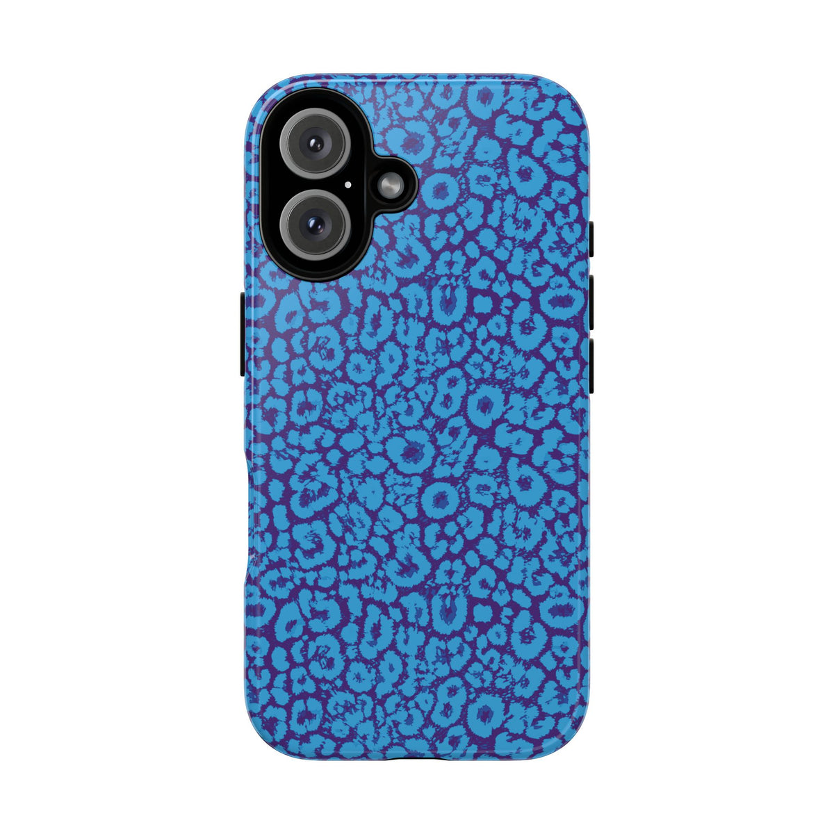Blue Purple Leopard Tough Phone Case iPhone, Galaxy, or Google Pixel