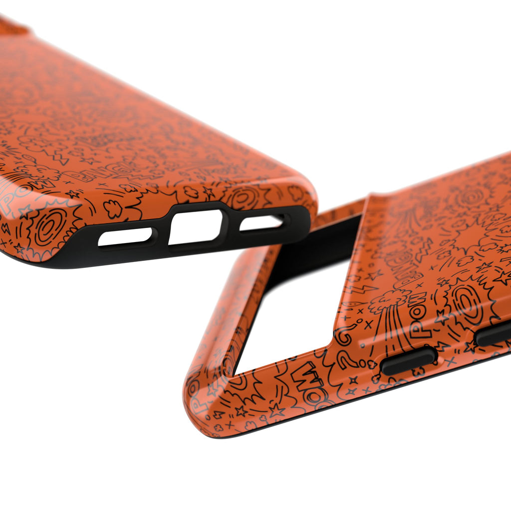 Wow Orange Tough Case for iPhone, Galaxy, or Google Pixel