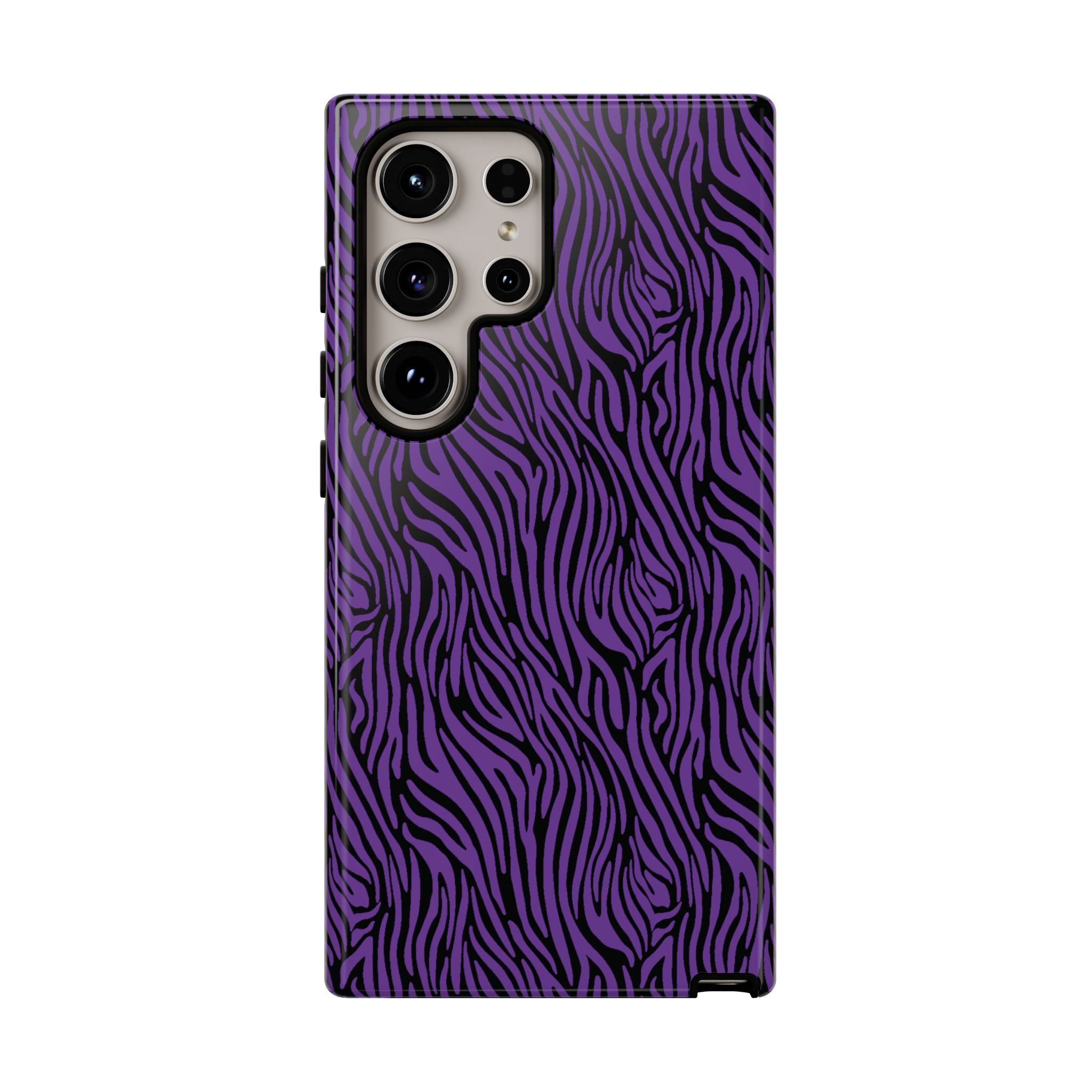 Purple Zebra Tough Phone Case for iPhone, Galaxy, or Google Pixel