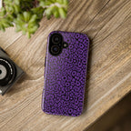 Purple Leopard Tough Case for iPhone, Galaxy or Google Pixel