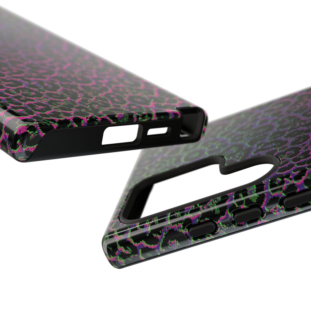 Colorful Leopard Tough Phone Case for iPhone, Galaxy, or Google Pixel