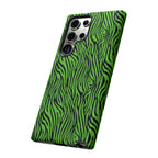 Neon Green Zebra Tough Phone Case iPhone, Galaxy, or Google Pixel