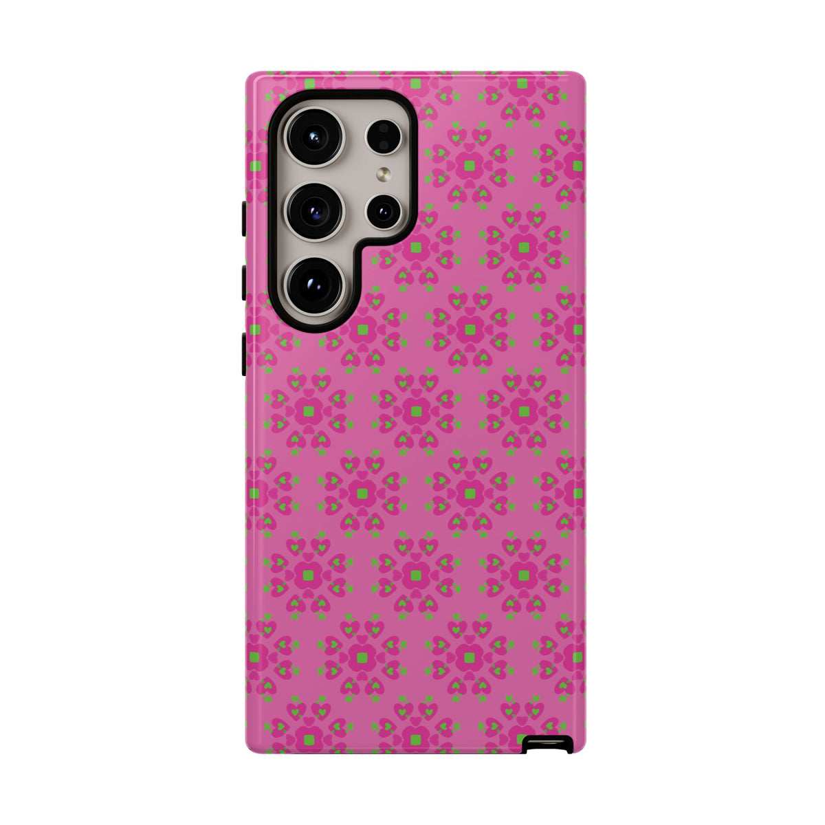 Floresta Heart Pink Tough Phone Case iPhone, Galaxy, or Google Pixel