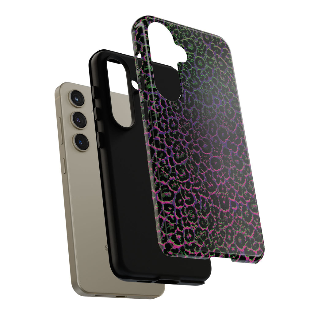 Colorful Leopard Tough Phone Case for iPhone, Galaxy, or Google Pixel