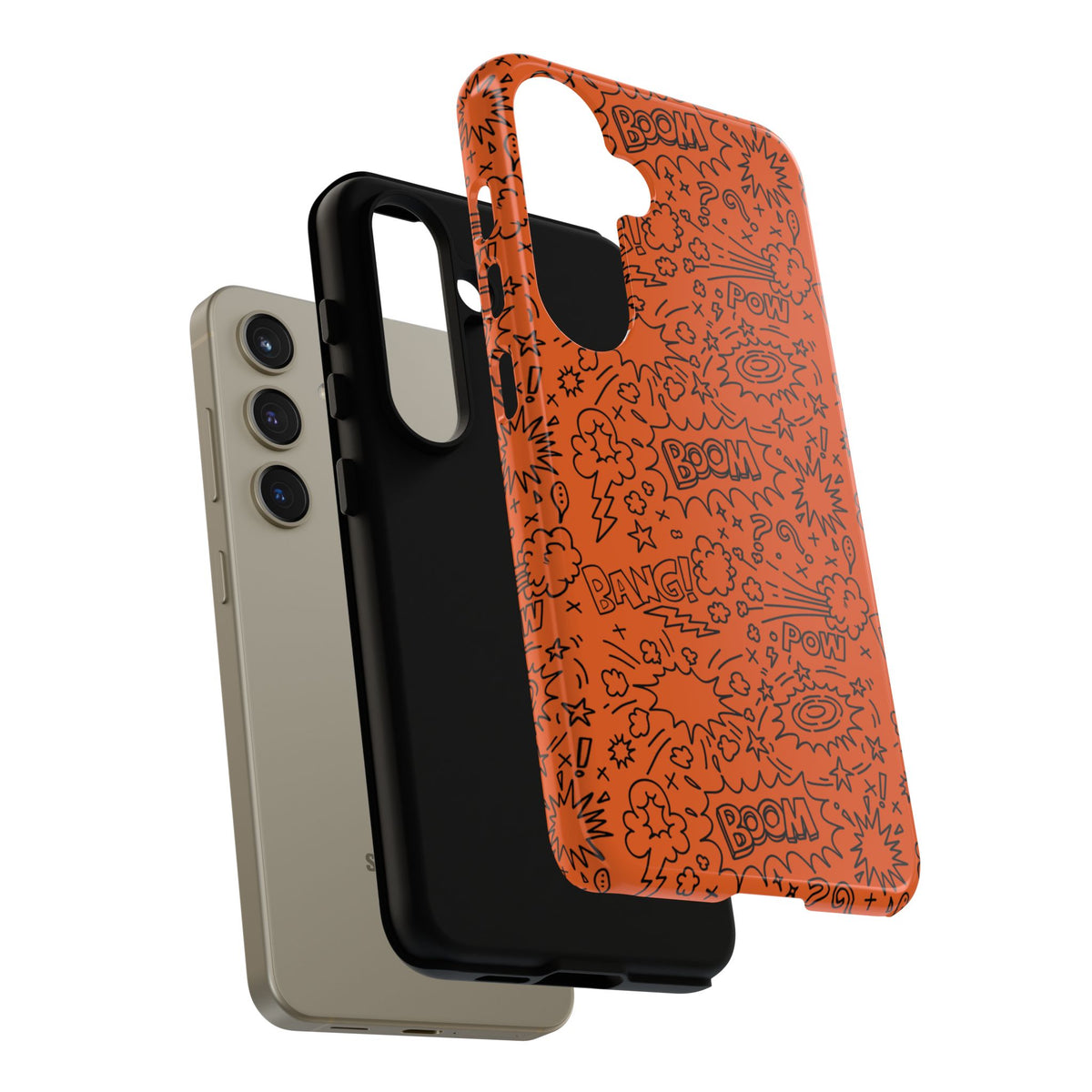 Wow Orange Tough Case for iPhone, Galaxy, or Google Pixel