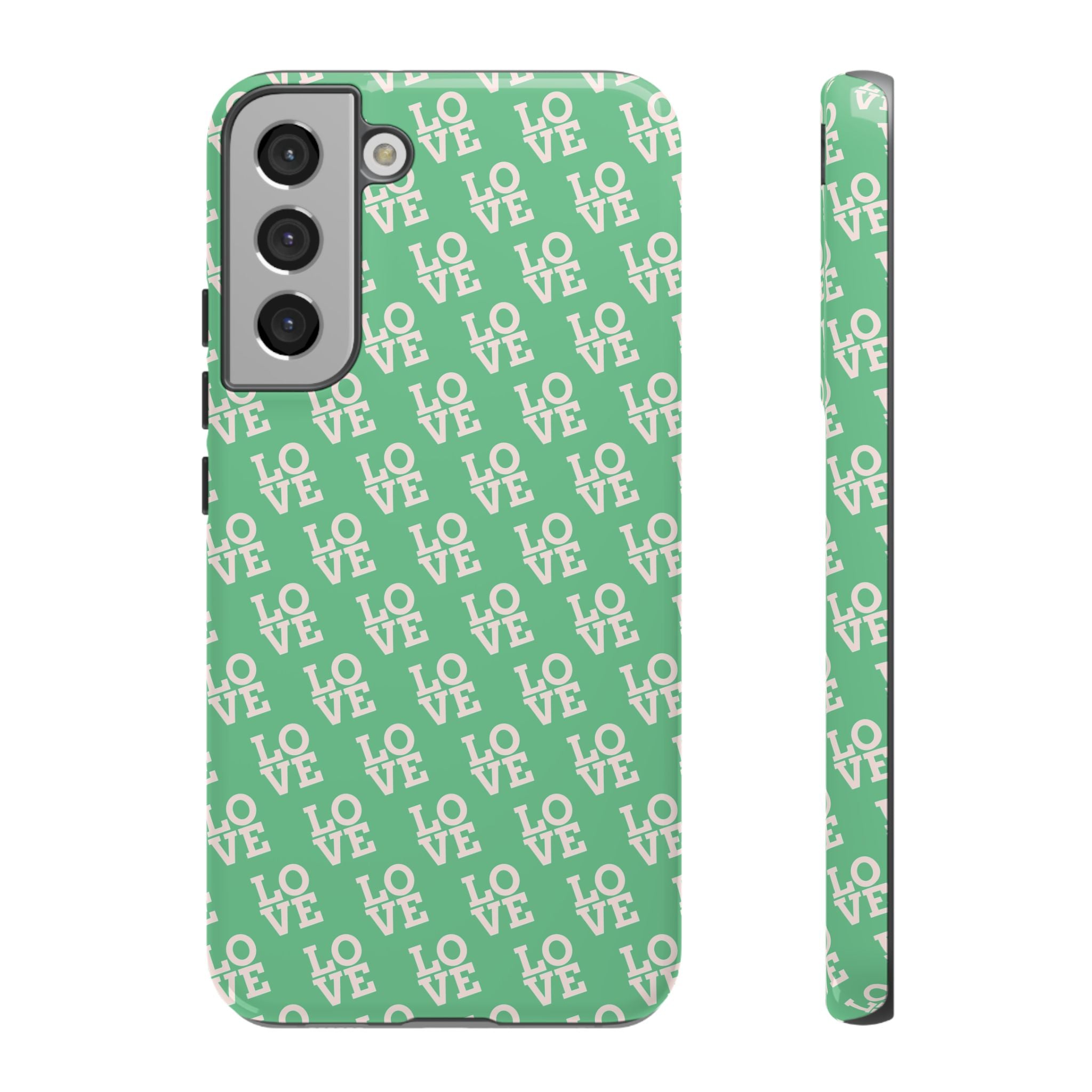 LOVE Aqua Tough Phone Case for iPhone, Galaxy, or Google Pixel