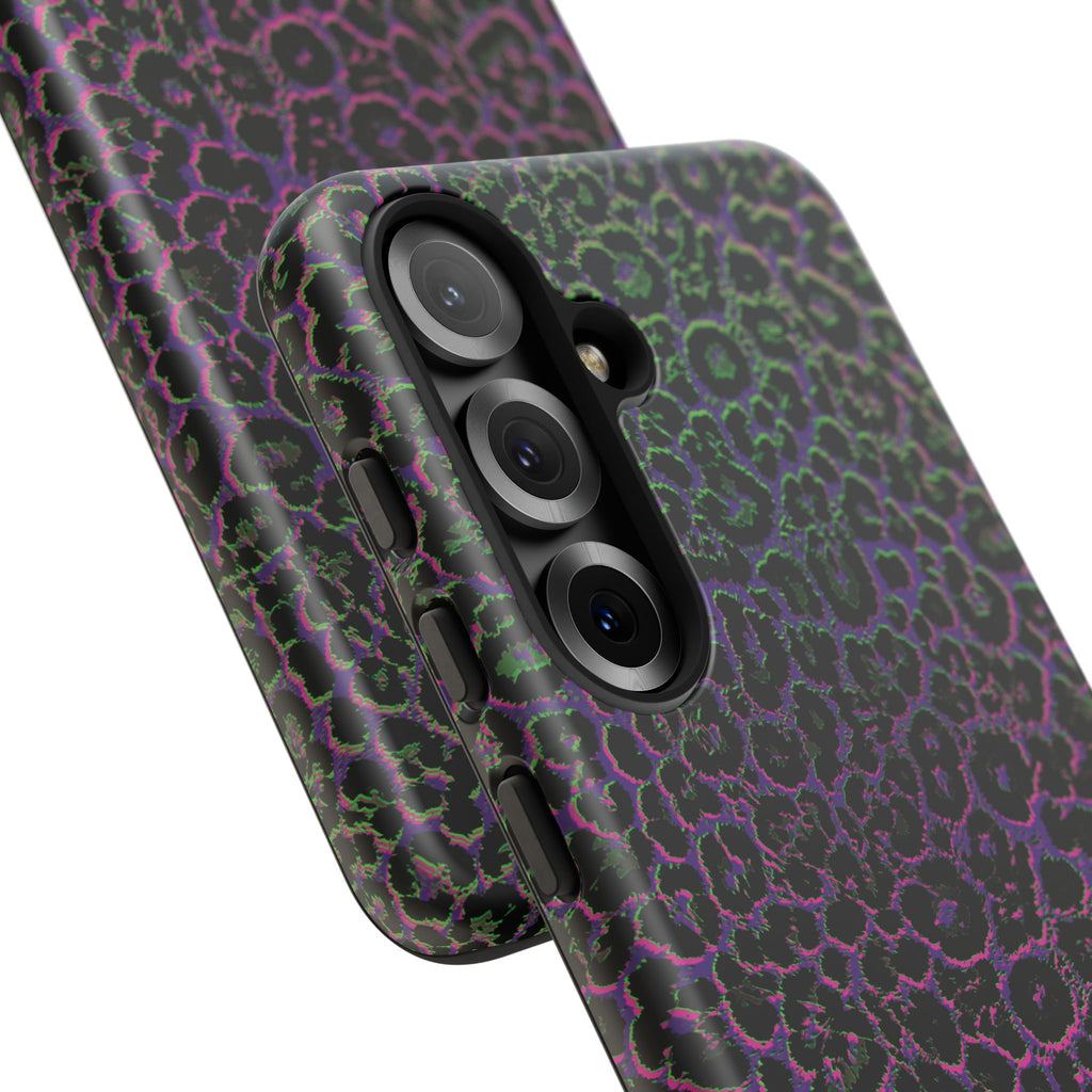 Colorful Leopard Tough Phone Case for iPhone, Galaxy, or Google Pixel