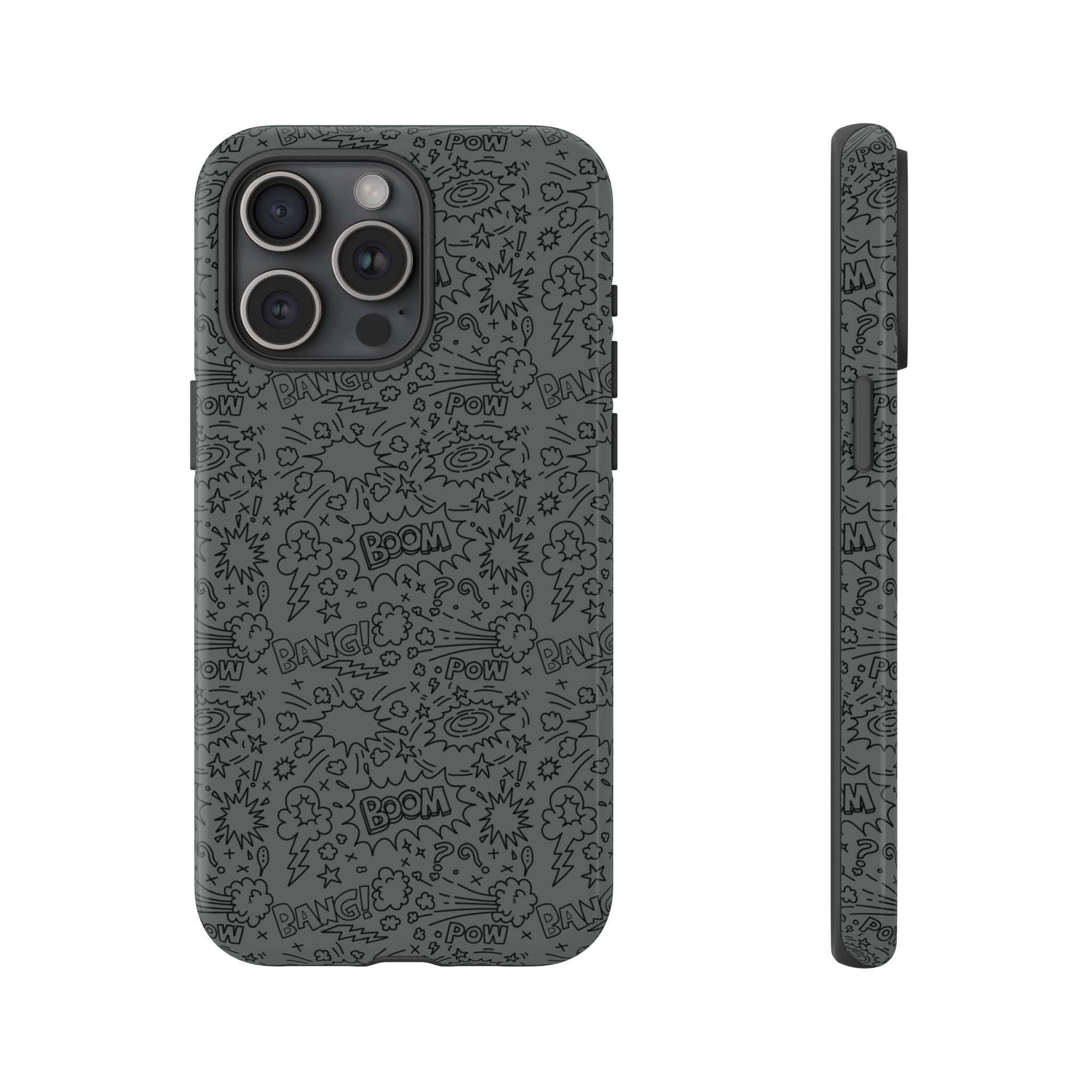 POW BOOM Comics style Tough Phone Case for iPhone, Galaxy, or Google Pixel