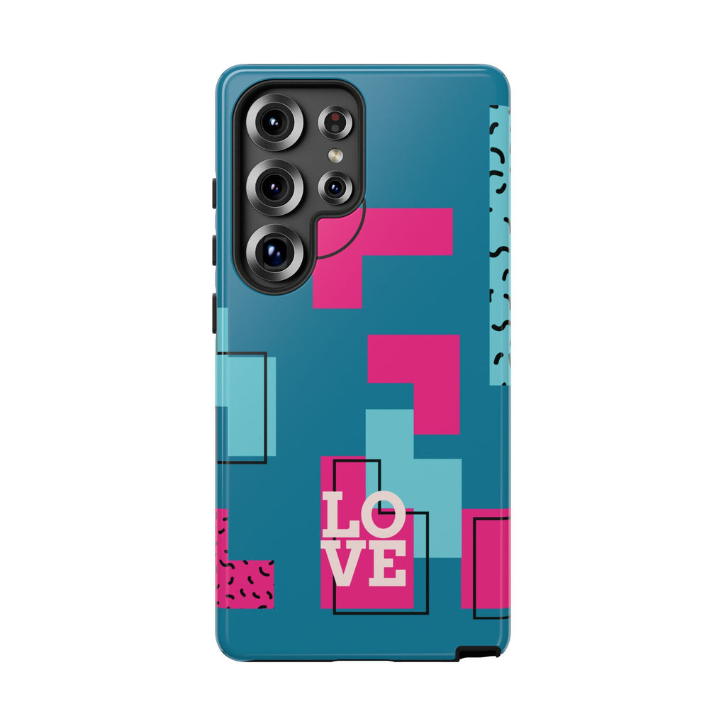 LOVE Teal Green Tough Phone Case for iPhone, Galaxy, or Google Pixel