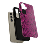 Pink Zebra Tough Phone Case for iPhone, Galaxy, or Google Pixel