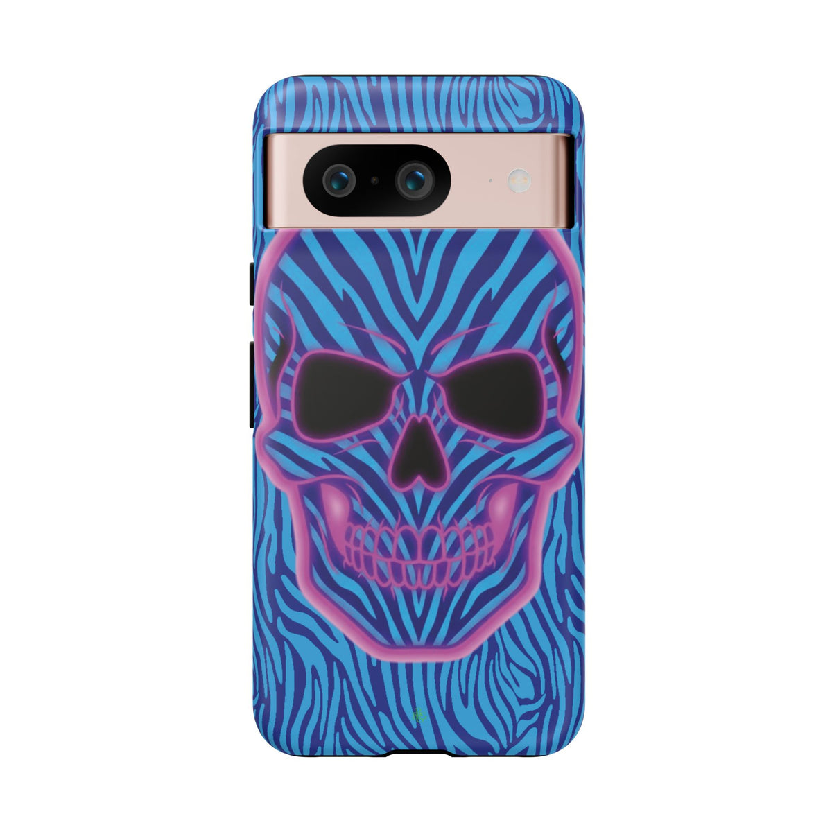 Neon Zebra Skull Tough Phone Case for iPhone, Galaxy, or Google Pixel