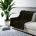 Gold Polka Dots (Black) Sherpa Fleece Blanket