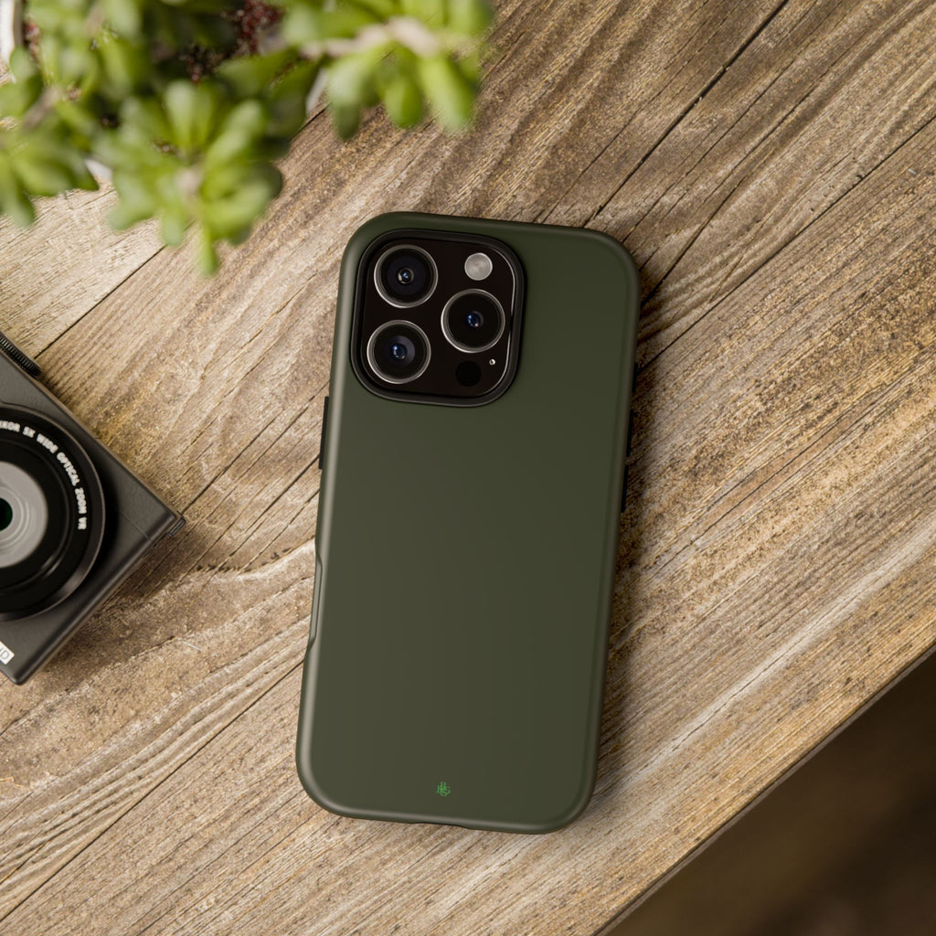 Olive Green Tough Phone Case for iPhone, Galaxy and Google Pixel