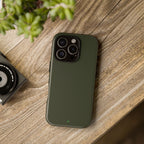 Olive Green Tough Phone Case for iPhone, Galaxy and Google Pixel