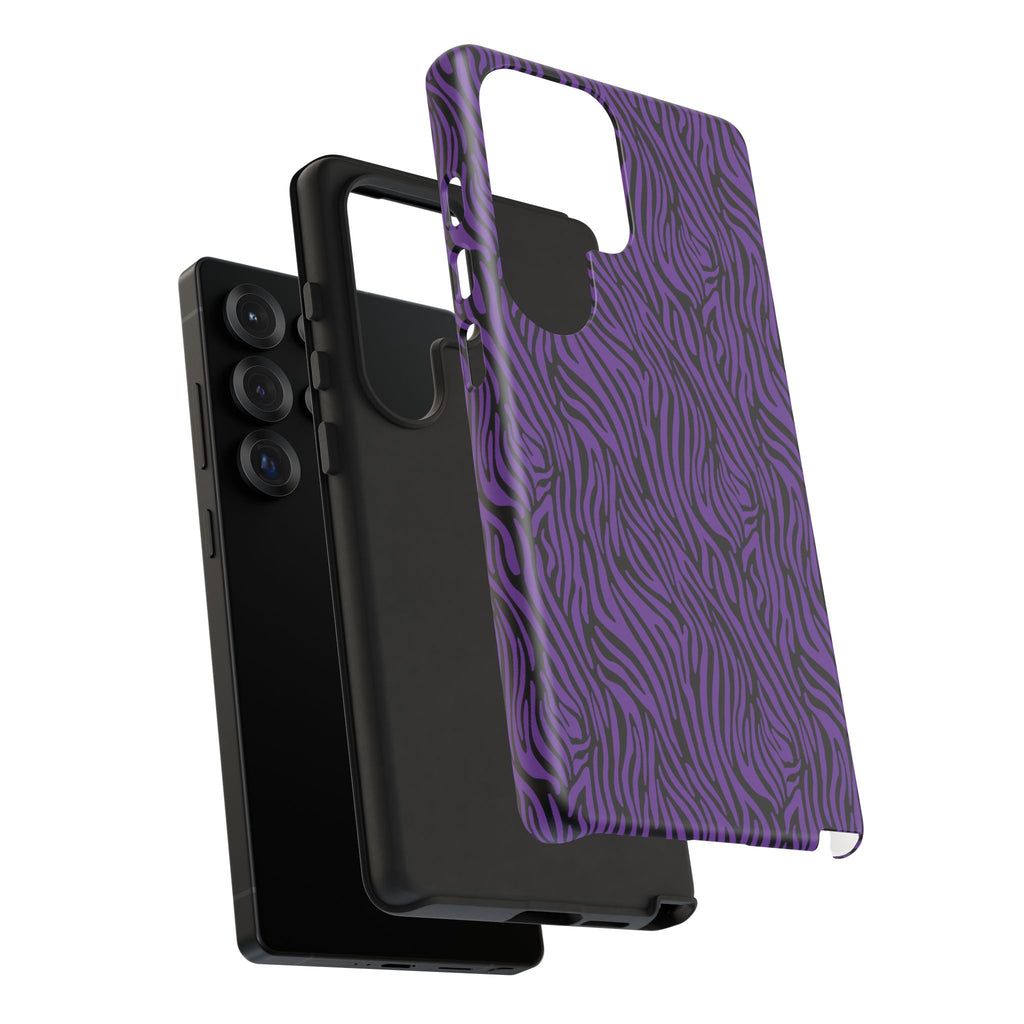 Purple Zebra Tough Phone Case for iPhone, Galaxy, or Google Pixel