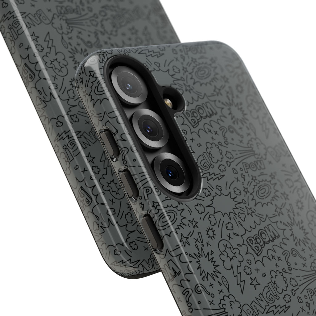 POW BOOM Comics style Tough Phone Case for iPhone, Galaxy, or Google Pixel