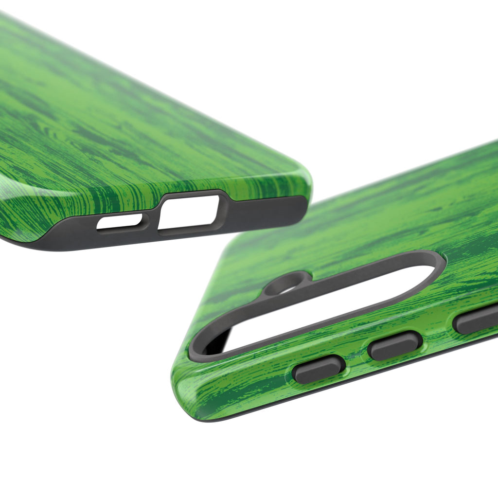 Neon Green Wood Tough Phone Case iPhone, Galaxy, or Google Pixel