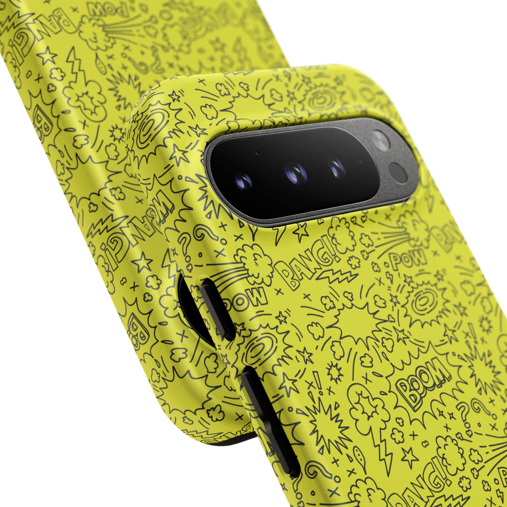 Neon Yellow Wow RG Tough Phone Case for iPhone, Galaxy, or Google Pixel