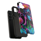 Neon Androgen Cactus Flower Tough Phone Case for iPhone, Galaxy, or Google Pixel